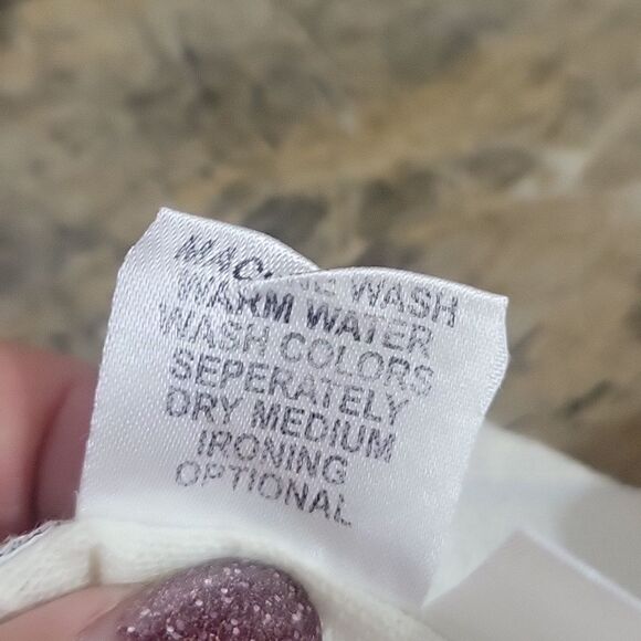 FLAX Womens Sz Large Short Sleeve White Linen Tunic Top - Picture 4 of 4